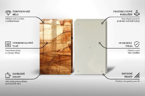 Glass chopping board Wooden board texture