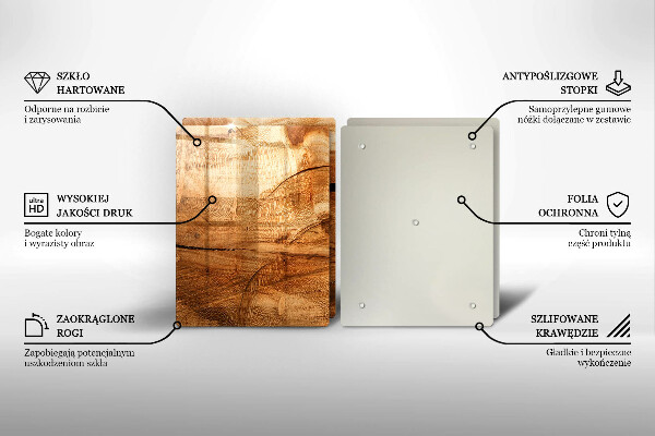 Glass chopping board Wooden board texture