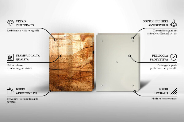 Glass chopping board Wooden board texture