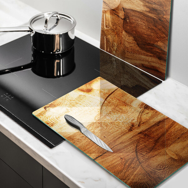 Glass chopping board Wooden board texture