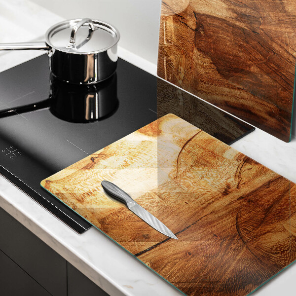 Glass chopping board Wooden board texture