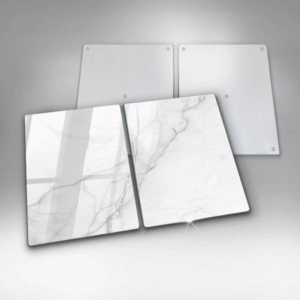 Glass chopping board Marble stone background