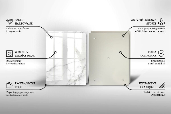 Glass chopping board Marble stone background