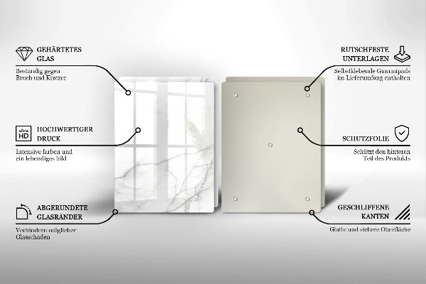 Glass chopping board Marble stone background