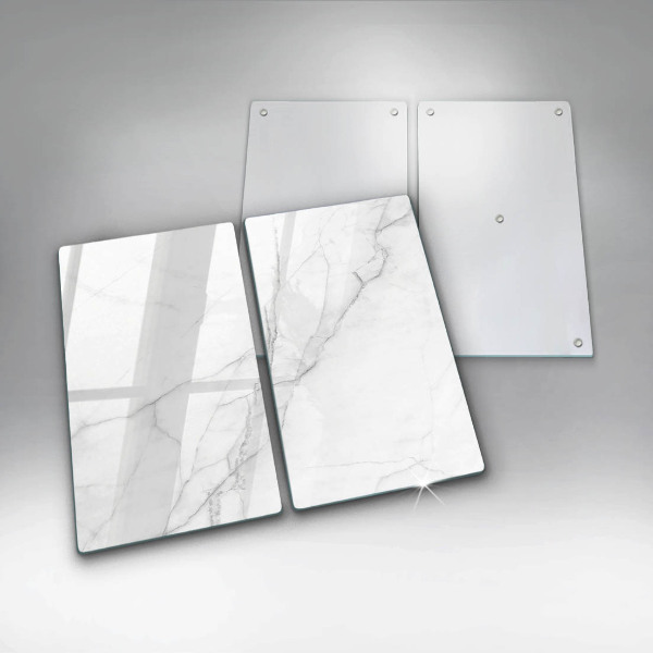 Glass chopping board Marble stone background
