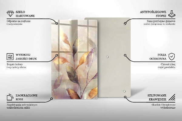 Worktop saver Painted boho leaves