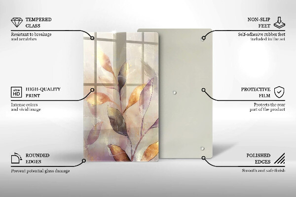 Worktop saver Painted boho leaves