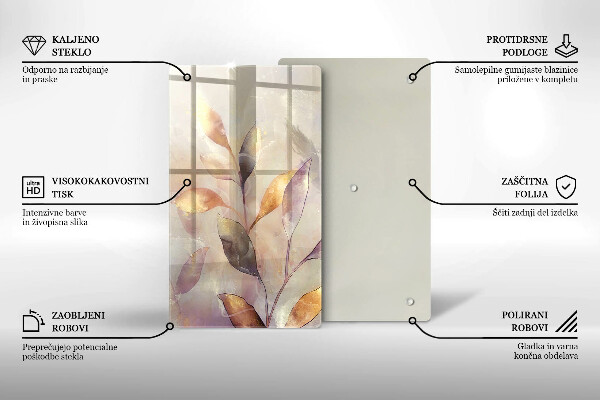 Worktop saver Painted boho leaves