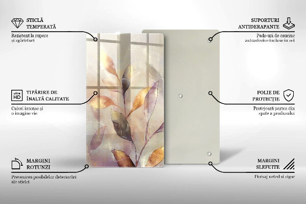 Worktop saver Painted boho leaves