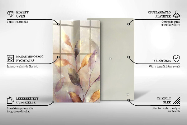 Worktop saver Painted boho leaves