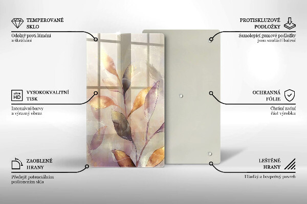 Worktop saver Painted boho leaves