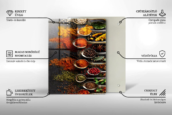 Worktop saver Painted boho leaves