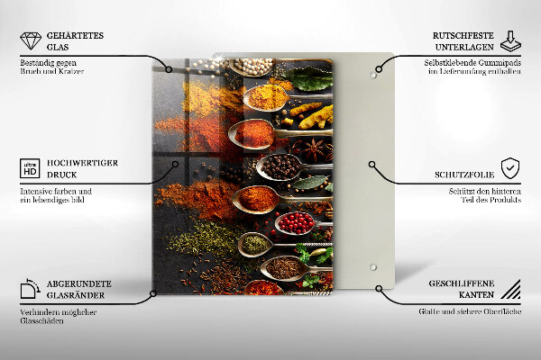 Worktop saver Painted boho leaves