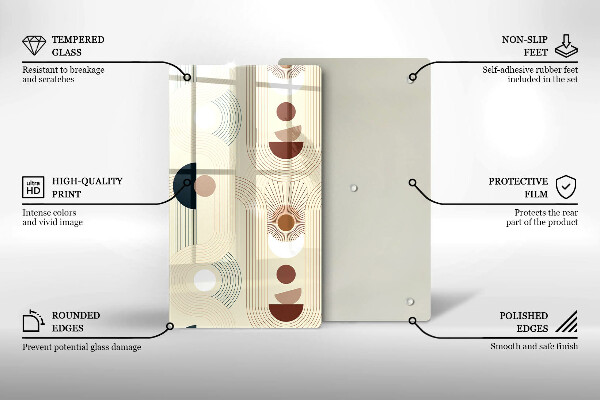 Cutting board Boho shapes geometry