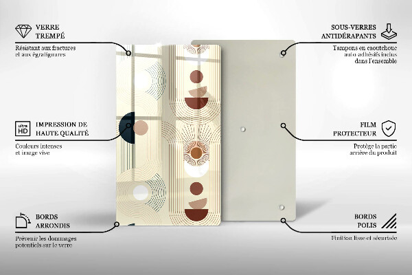 Cutting board Boho shapes geometry