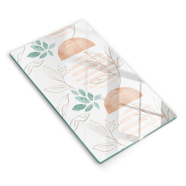 Cutting board Boho pattern leaves