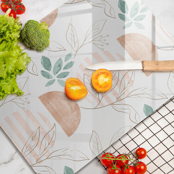 Cutting board Boho pattern leaves