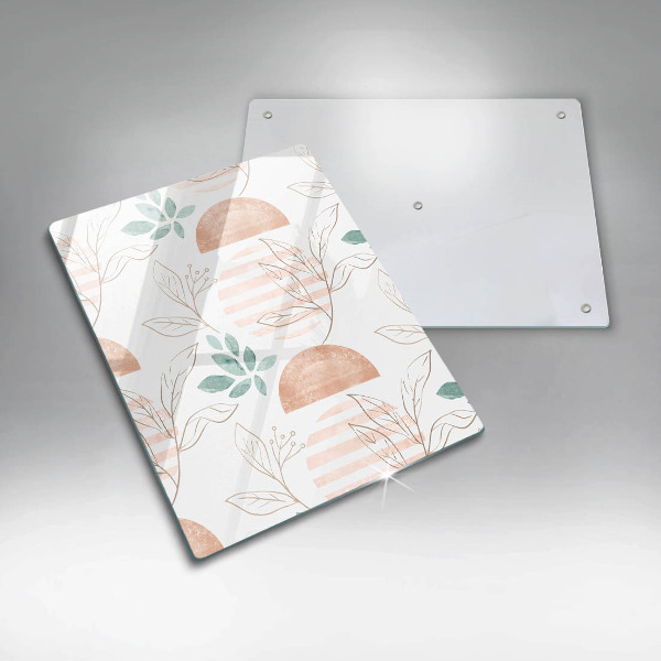 Cutting board Boho pattern leaves
