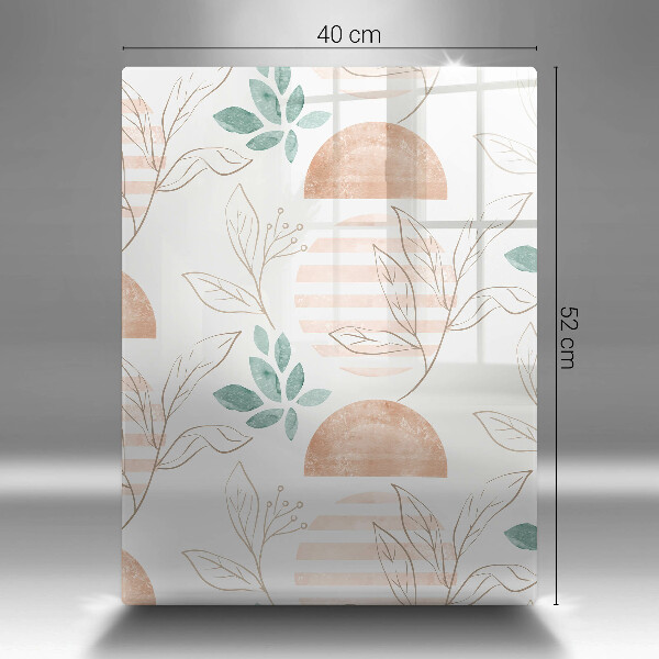 Cutting board Boho pattern leaves