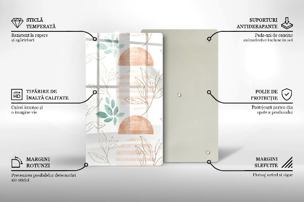 Cutting board Boho pattern leaves