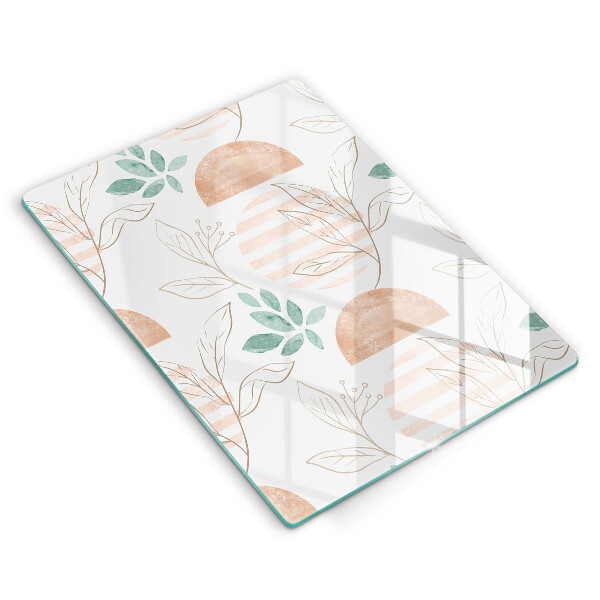 Cutting board Boho pattern leaves