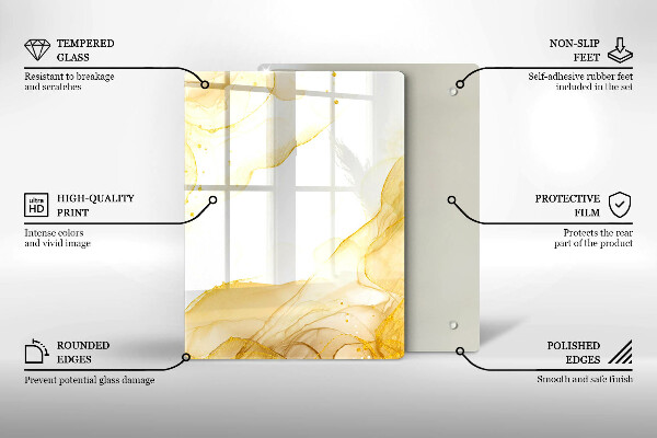 Cutting board Boho pattern leaves