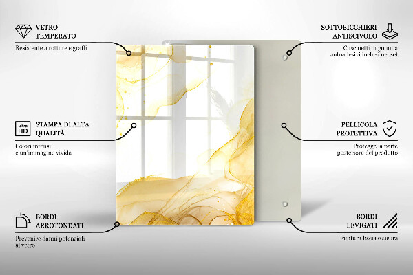 Cutting board Boho pattern leaves