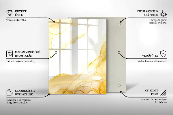 Cutting board Boho pattern leaves