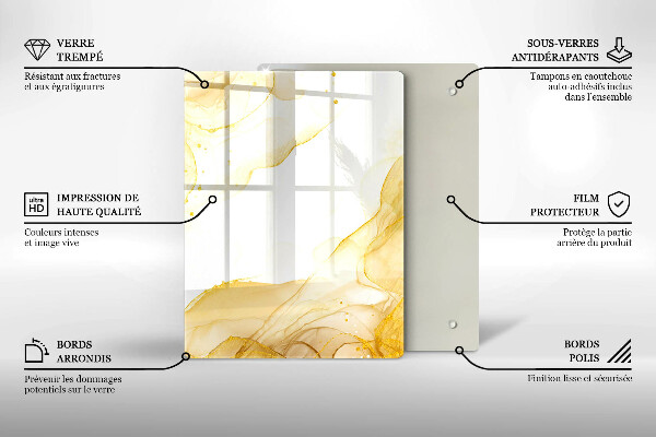 Cutting board Boho pattern leaves