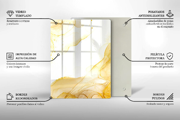 Cutting board Boho pattern leaves