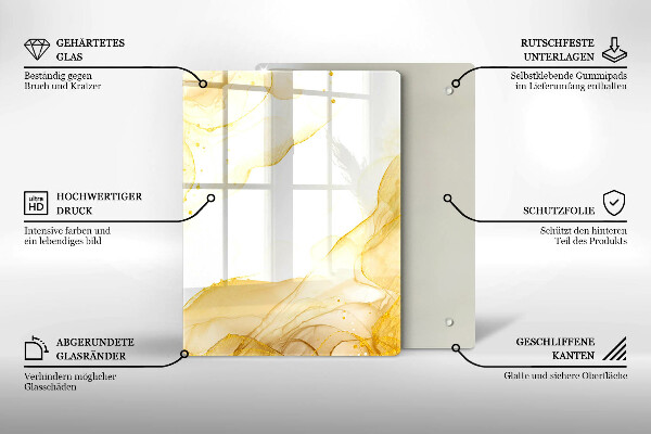 Cutting board Boho pattern leaves