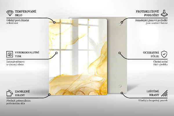 Cutting board Boho pattern leaves