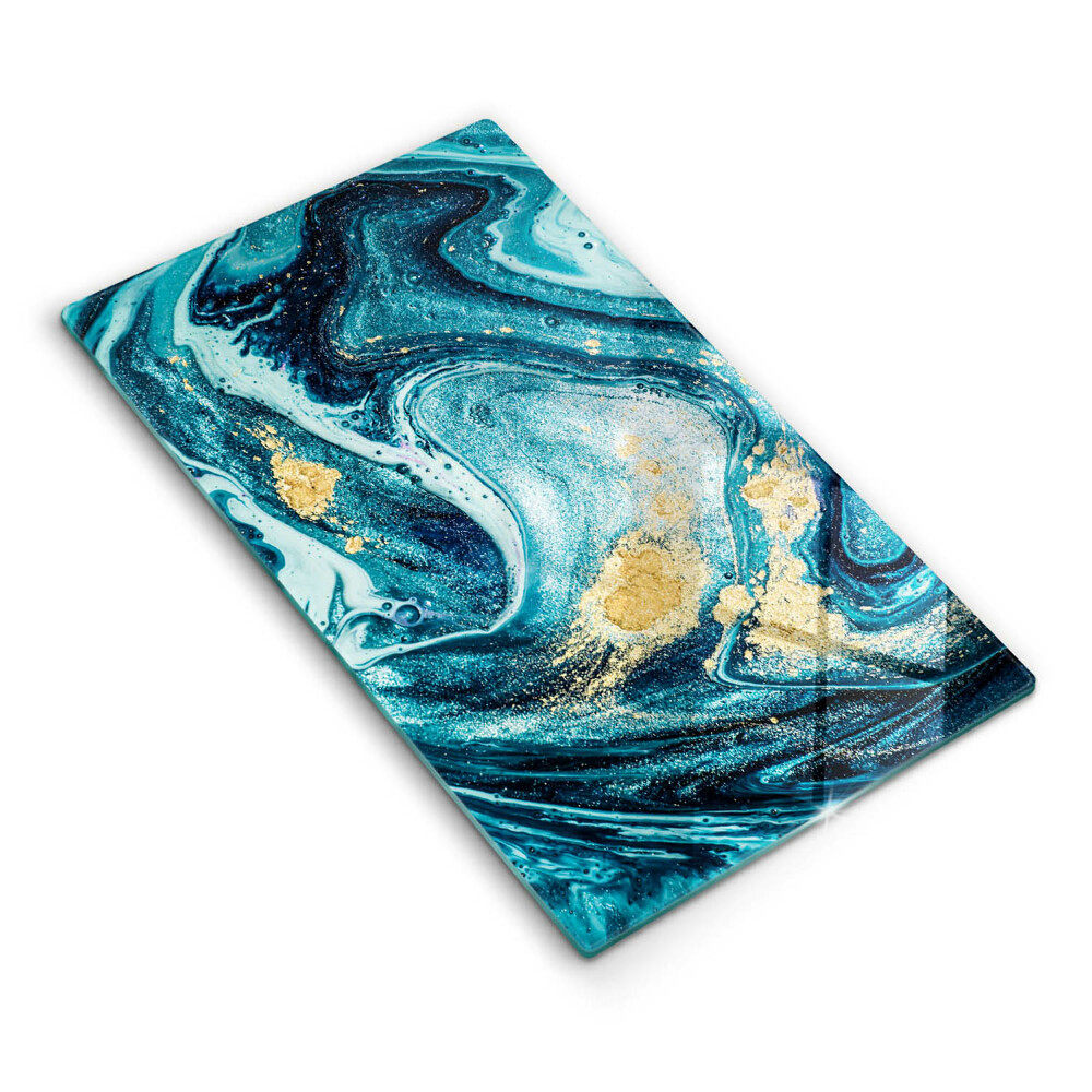 Worktop saver Blue abstraction gold
