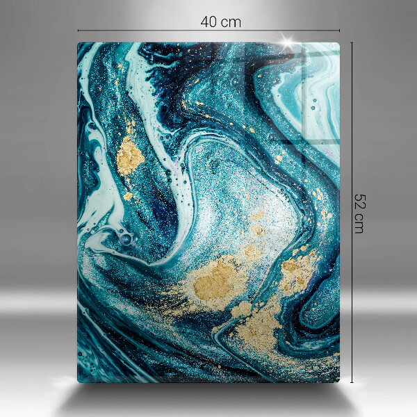 Worktop saver Blue abstraction gold