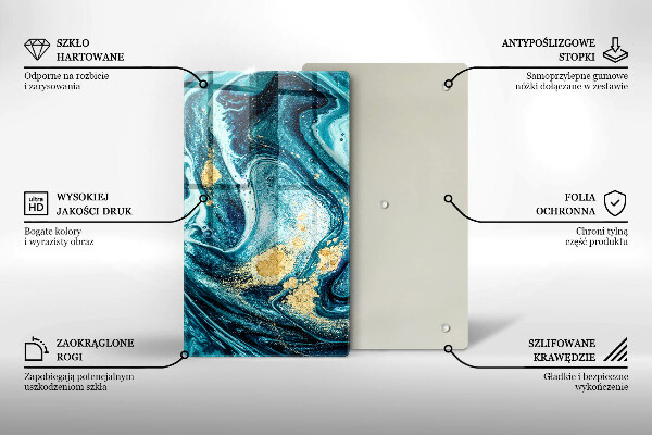 Worktop saver Blue abstraction gold