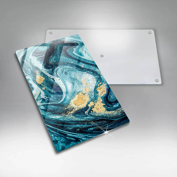 Worktop saver Blue abstraction gold