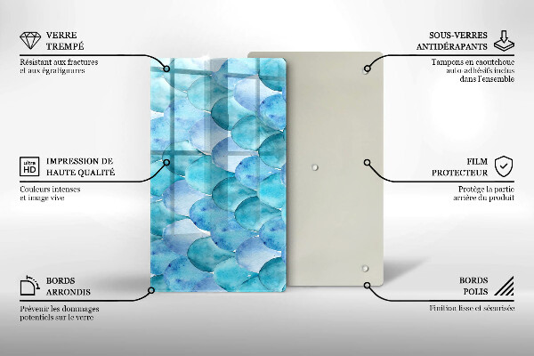 Worktop saver Watercolor scales