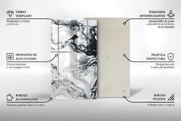 Cutting board Ink abstraction