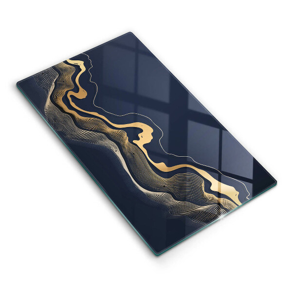 Cutting board Abstraction golden lines