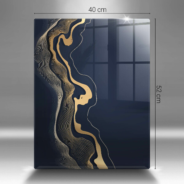 Cutting board Abstraction golden lines