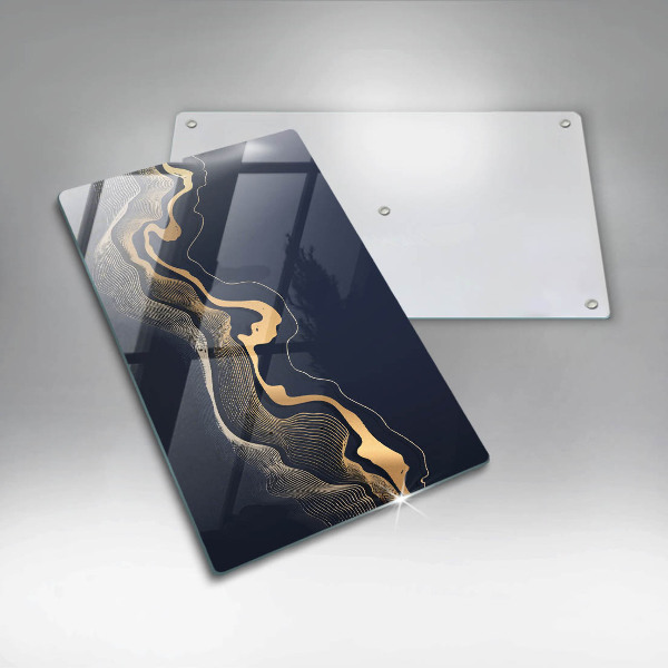 Cutting board Abstraction golden lines