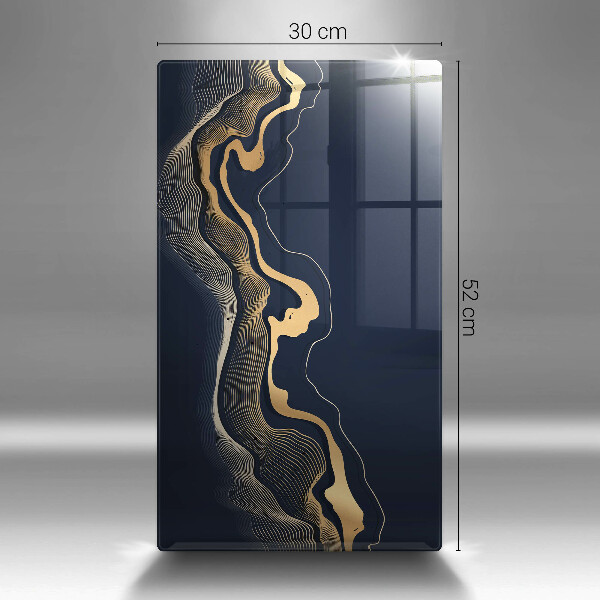 Cutting board Abstraction golden lines