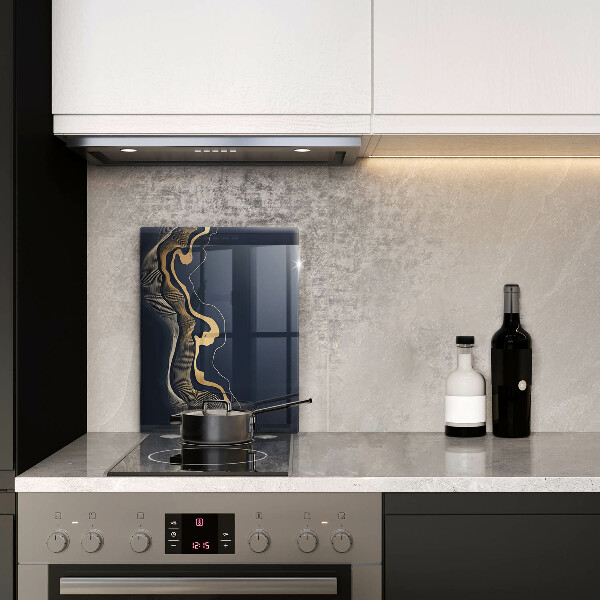 Cutting board Abstraction golden lines