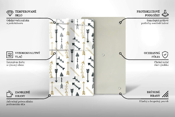 Cutting board Boho arrow pattern