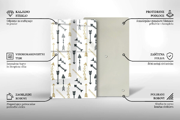 Cutting board Boho arrow pattern