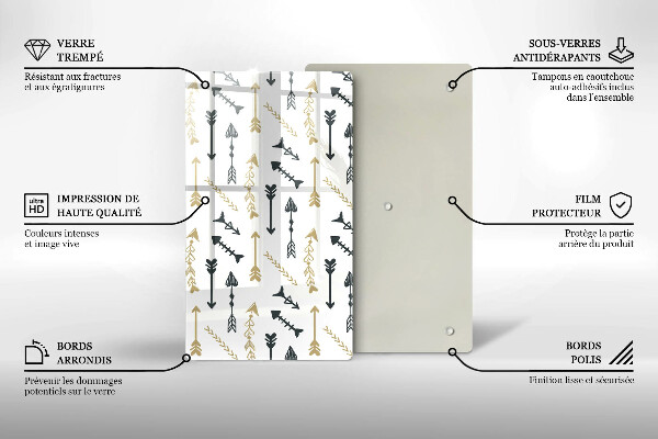 Cutting board Boho arrow pattern