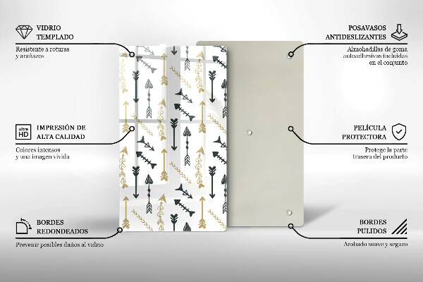 Cutting board Boho arrow pattern