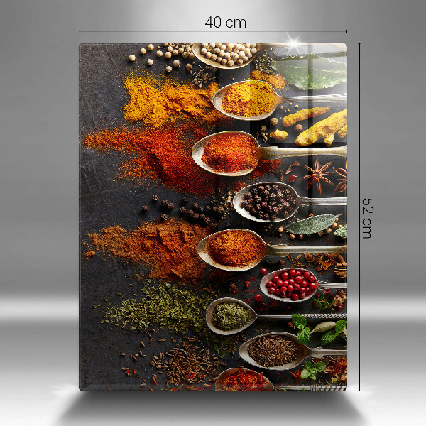 Cutting board Spoons with spices