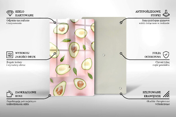 Cutting board Avocado pattern