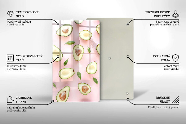 Cutting board Avocado pattern